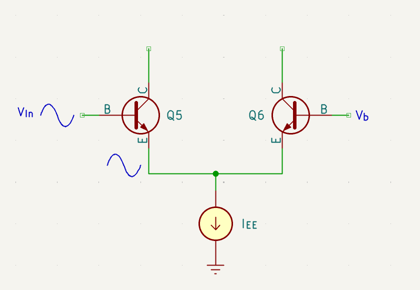 $V_B$ and $V_E$ move in unison.